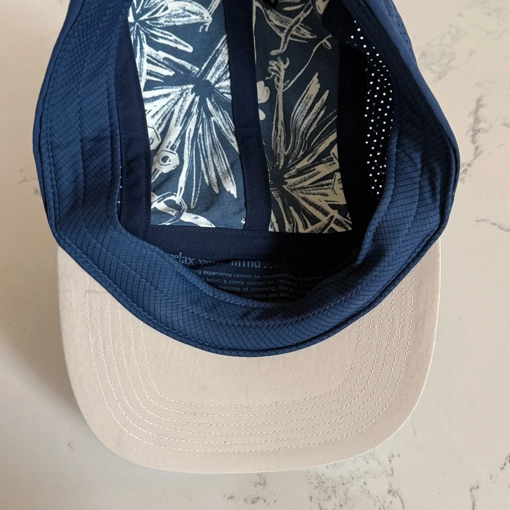Patagonia Graphic Maclure Five-Panel Hat Limited Edition Navy Blue/ Tan Color